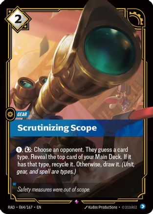 Scrutinizing Scope (064/167) [Radiance] Foil Riftbound Singles Riot Games