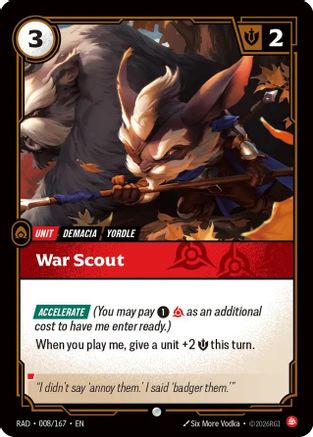 War Scout (008/167) [Radiance] Riftbound Singles Riot Games