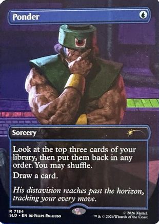 Ponder (7184) (SLD-7184) [Secret Lair Drop Series] Foil MTG Single Wizards of the Coast