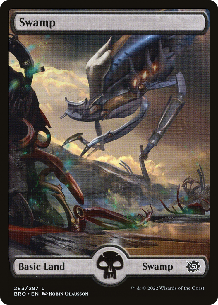 Swamp (283) - Full Art (BRO-283) [The Brothers' War] Foil MTG Single Wizards of the Coast