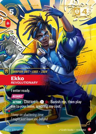 Ekko, Revolutionary (Overnumbered) (177/167) [Radiance] Foil Riftbound Singles Riot Games