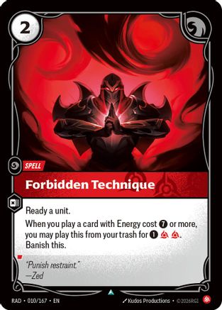 Forbidden Technique (010/167) [Radiance] Foil Riftbound Singles Riot Games
