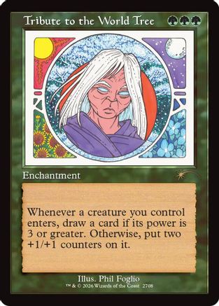Tribute to the World Tree (SLD-2708) [Secret Lair Drop Series] MTG Single Wizards of the Coast