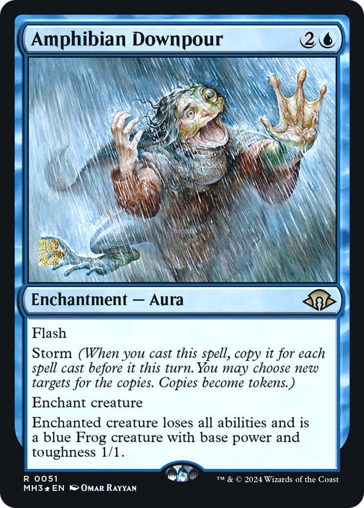 Amphibian Downpour (PRE-051) [Modern Horizons 3 Promos] Foil MTG Single Wizards of the Coast