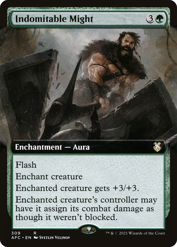 Indomitable Might (AFC-309) [Forgotten Realms Commander] (Extended Art) MTG Single Wizards of the Coast