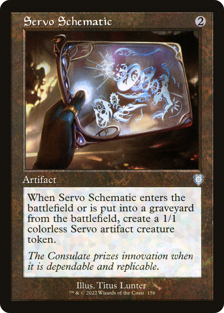 Servo Schematic (BRC-158) [The Brothers' War Commander] MTG Single Wizards of the Coast