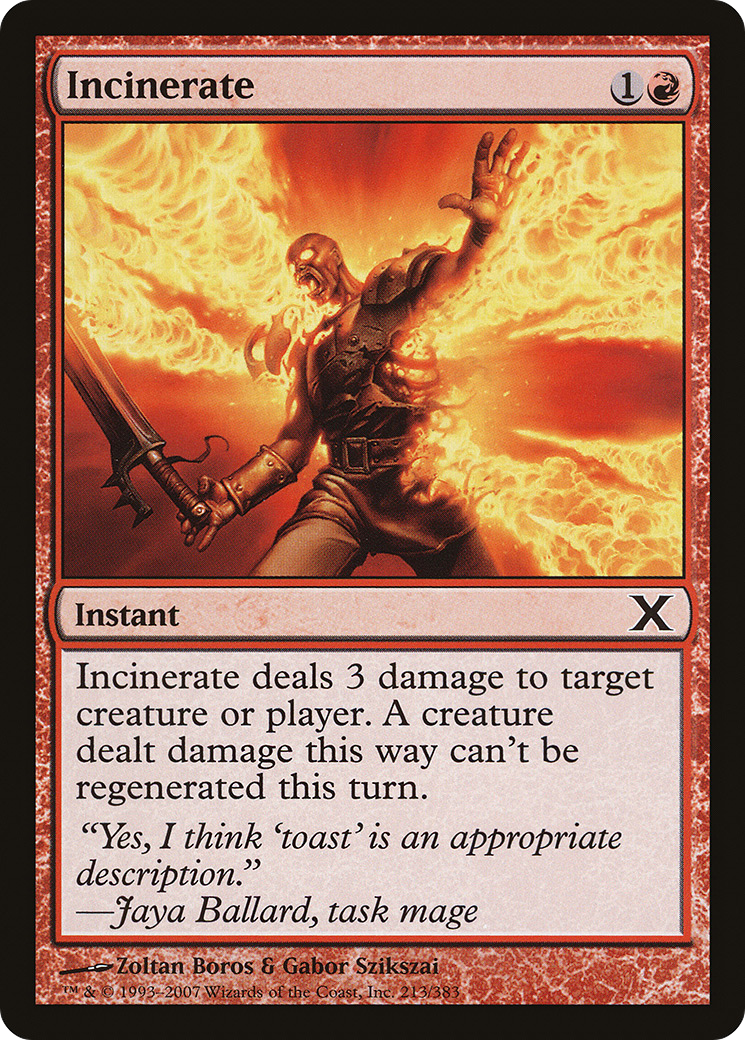 Incinerate (10E-213) [Tenth Edition] Foil MTG Single Wizards of the Coast