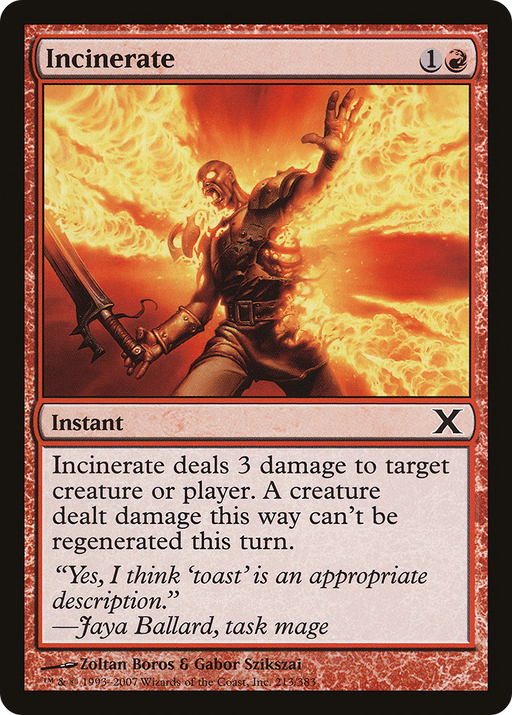 Incinerate (10E-213) [Tenth Edition] Foil MTG Single Wizards of the Coast