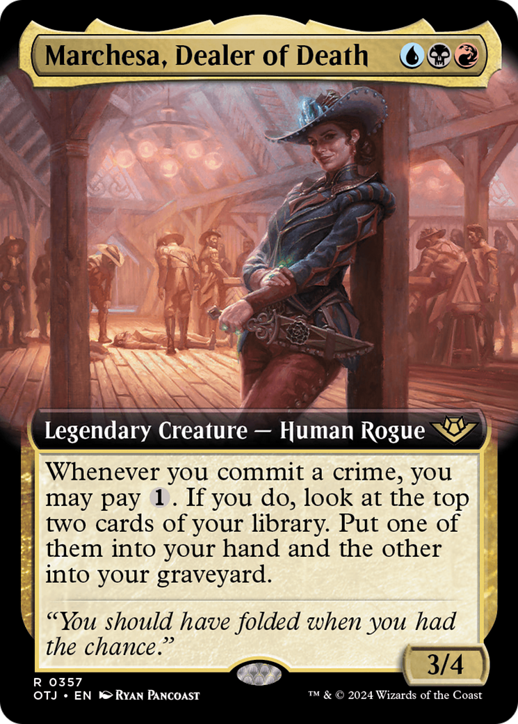 Marchesa, Dealer of Death (OTJ-357) [Outlaws of Thunder Junction] (Extended Art) MTG Single Wizards of the Coast