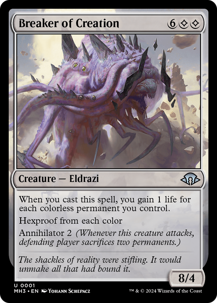 Breaker of Creation (MH3-001) [Modern Horizons 3] MTG Single Wizards of the Coast
