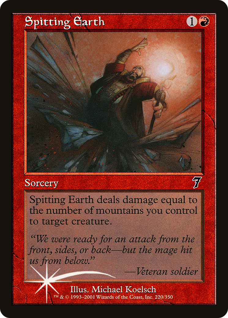 Spitting Earth (7ED-220) [7th Edition] MTG Single Wizards of the Coast