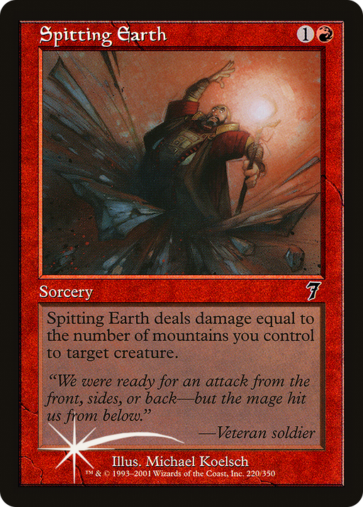 Spitting Earth (7ED-220) [7th Edition] Foil MTG Single Wizards of the Coast