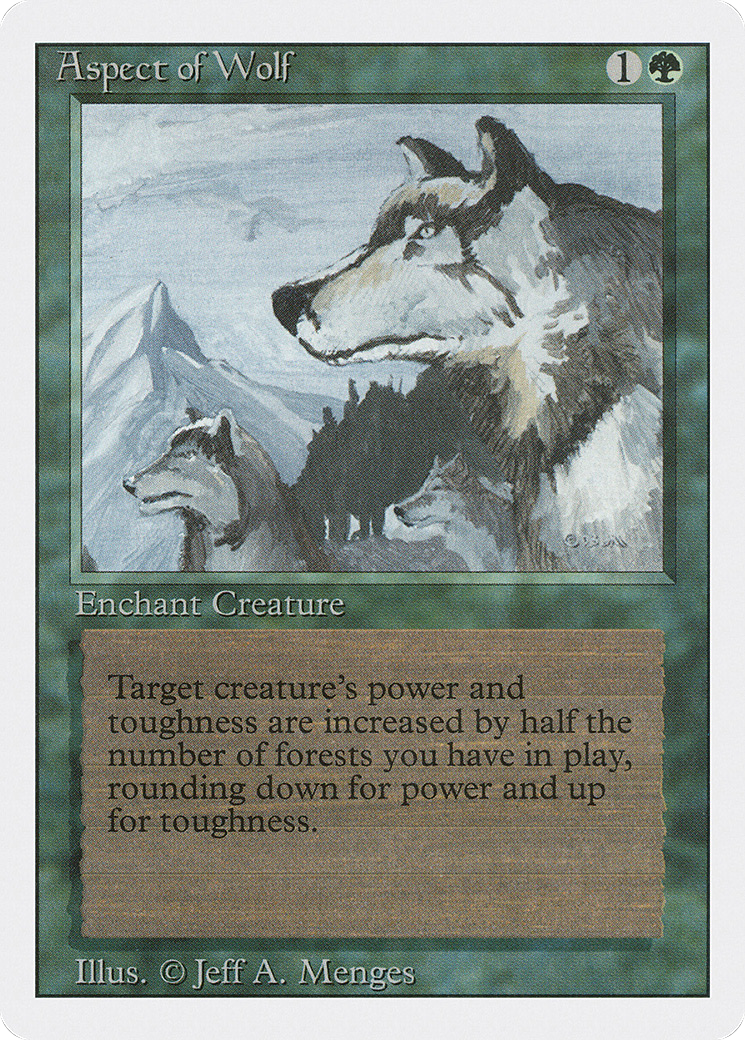 Aspect of Wolf (3ED-186) [Revised Edition] MTG Single Wizards of the Coast