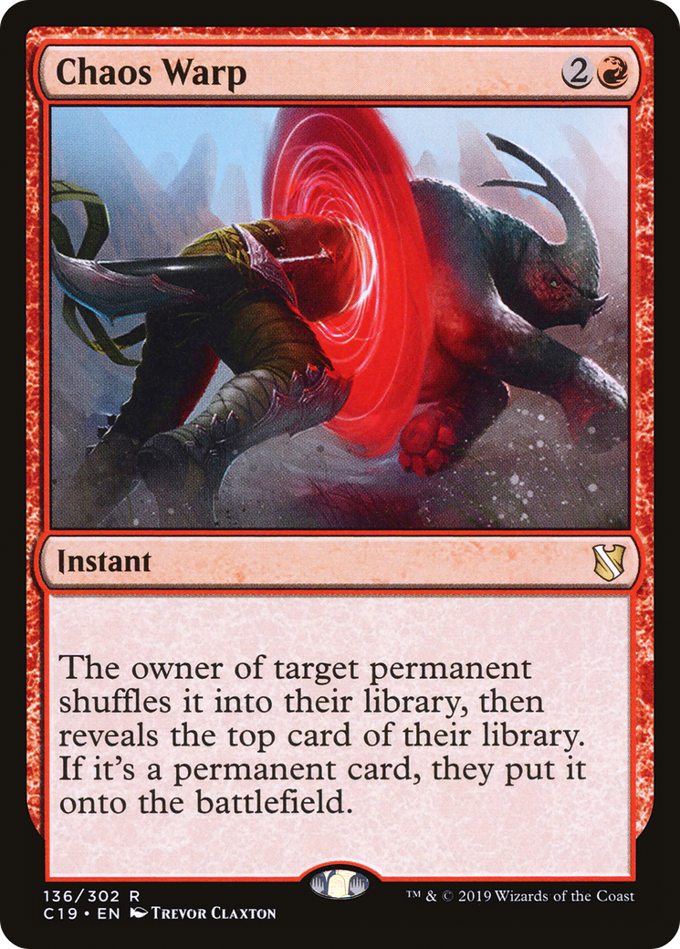 Chaos Warp (C19-136) [Commander 2019] MTG Single Wizards of the Coast