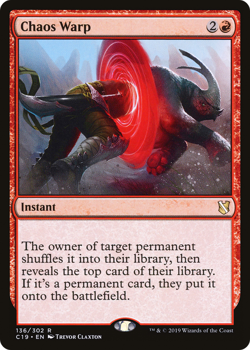 Chaos Warp (C19-136) [Commander 2019] MTG Single Wizards of the Coast