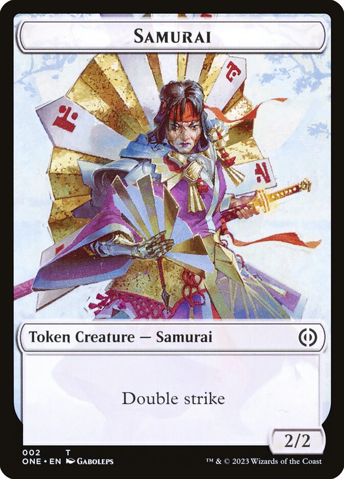 Phyrexian Goblin // Samurai Double-Sided Token [Tokens] Phyrexia: All Will Be One Tokens MTG Single Magic: The Gathering