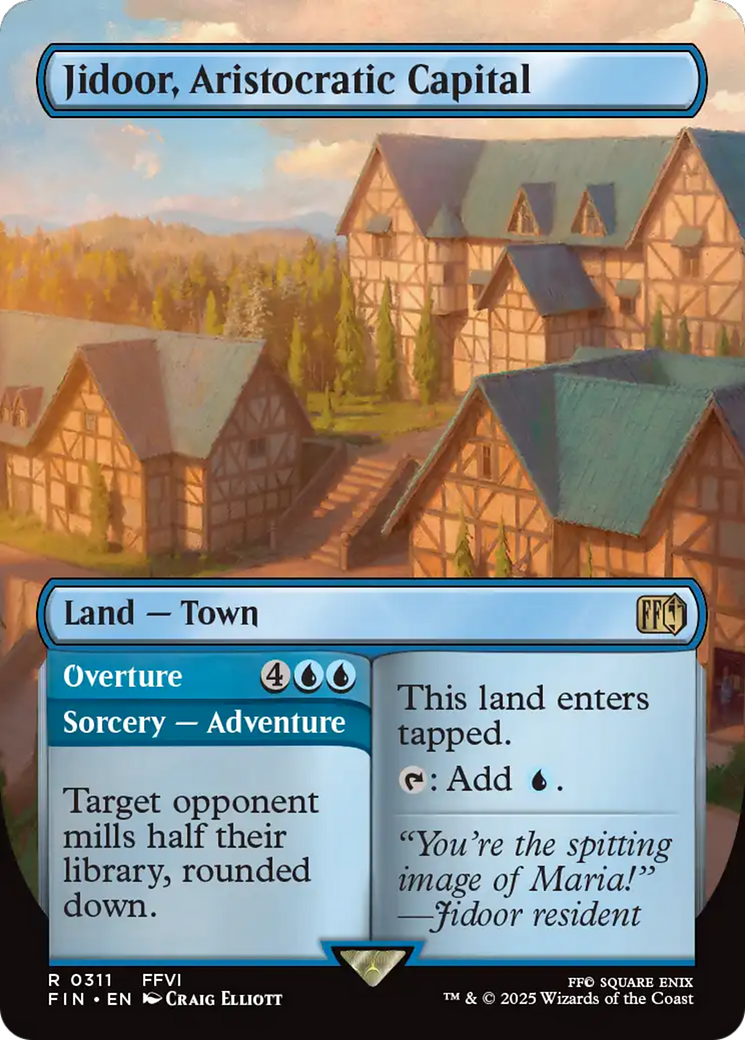 Jidoor, Aristocratic Capital // Overture (FIN-311) [FINAL FANTASY] (Borderless) MTG Single Wizards of the Coast
