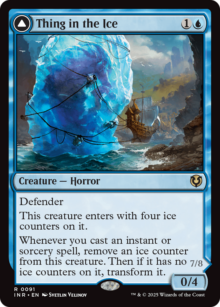 Thing in the Ice // Awoken Horror (INR-091) [Innistrad Remastered] Foil MTG Single Wizards of the Coast