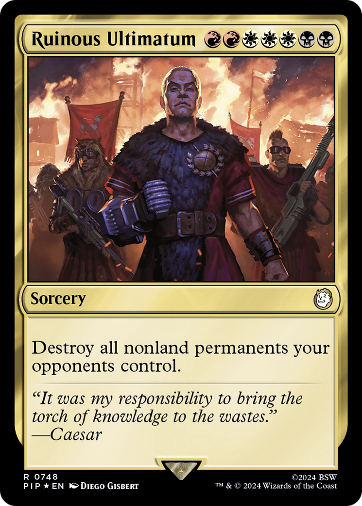 Ruinous Ultimatum (Surge Foil) (PIP-748) [Fallout] Foil MTG Single Wizards of the Coast