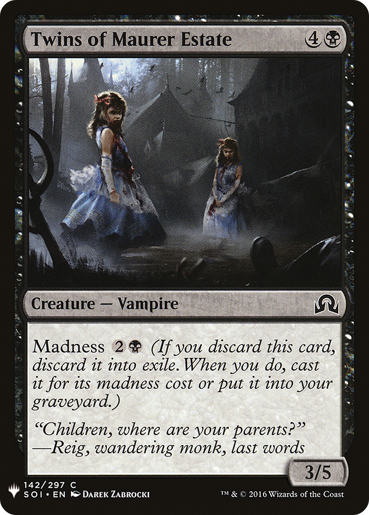 Twins of Maurer Estate (LIST-SOI-142) [Mystery Booster] The List MTG Single Wizards of the Coast