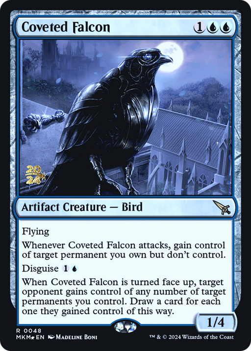 Coveted Falcon (PRE-048) [Murders at Karlov Manor Promos] Foil MTG Single Wizards of the Coast