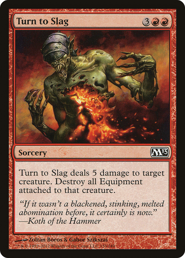 Turn to Slag (M13-153) [Magic 2013] Foil MTG Single Wizards of the Coast