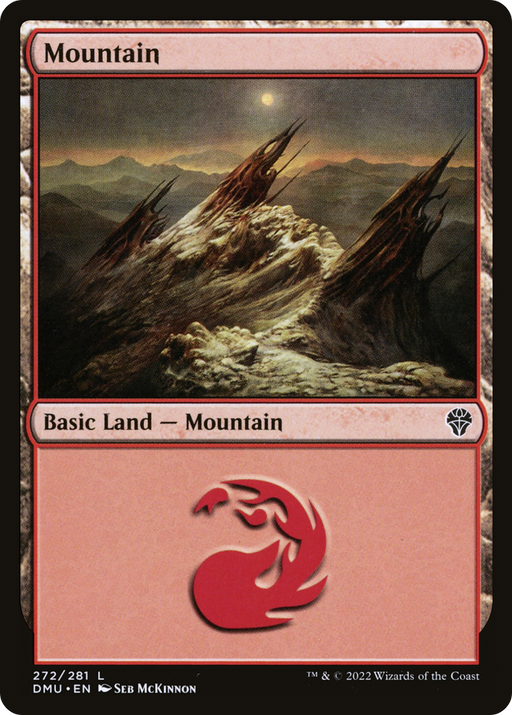 Mountain (DMU-272) [Dominaria United] Foil MTG Single Wizards of the Coast