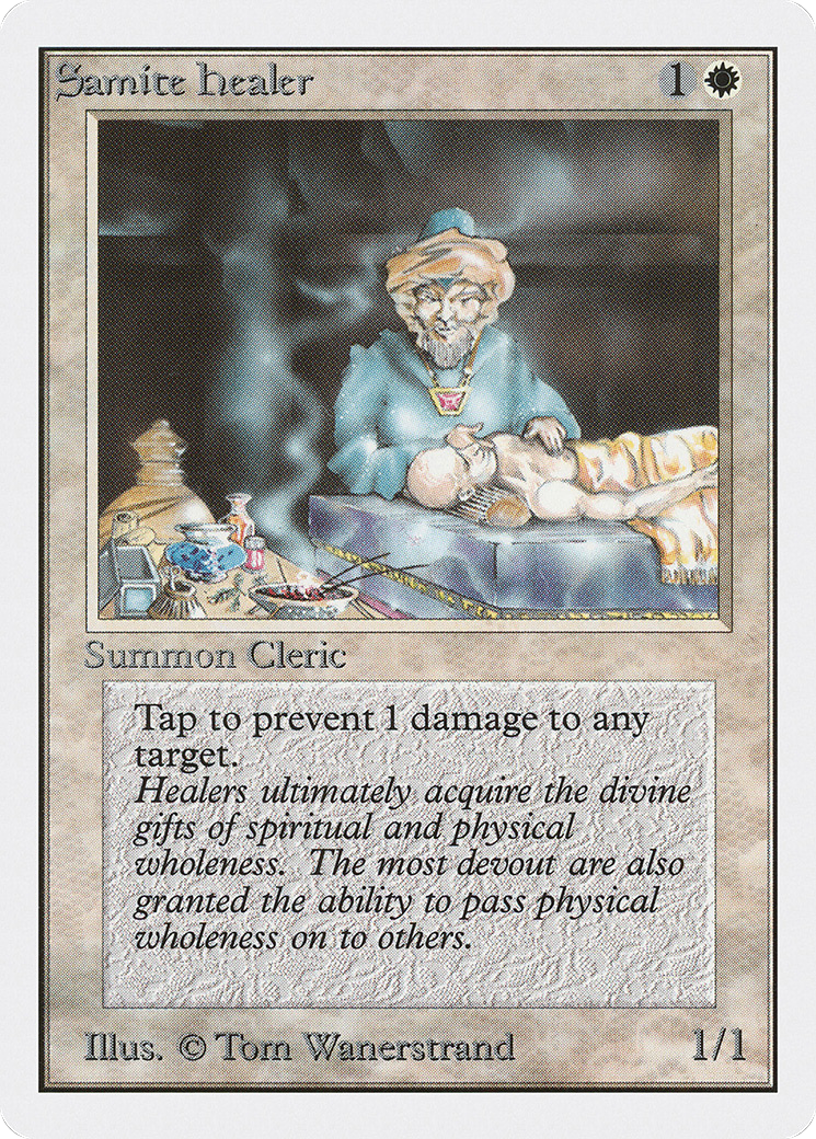 Samite Healer (2ED-038) [Oldschool] Unlimited Edition MTG Single Wizards of the Coast