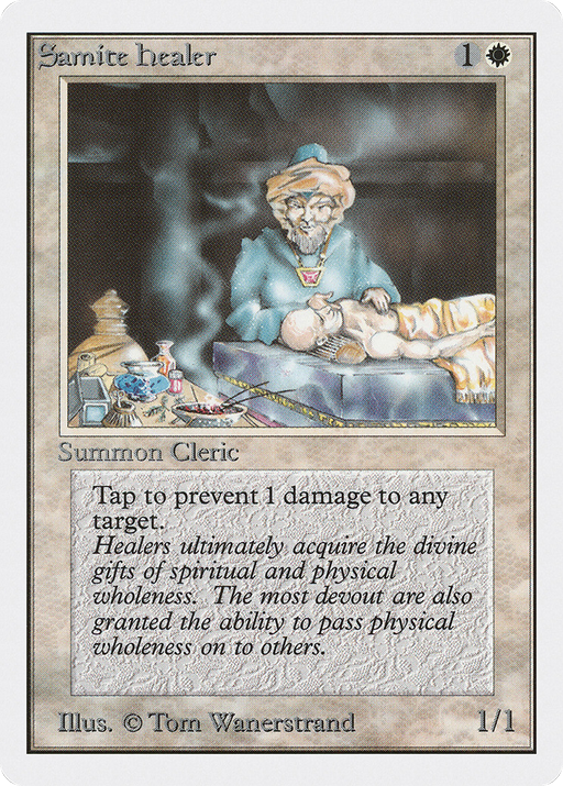 Samite Healer (2ED-038) [Oldschool] Unlimited Edition MTG Single Wizards of the Coast