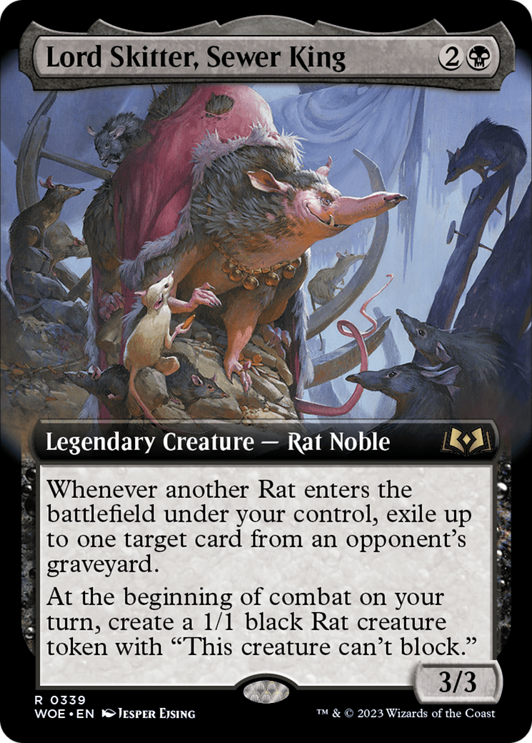Lord Skitter, Sewer King (WOE-339) [Wilds of Eldraine] (Extended Art) MTG Single Wizards of the Coast