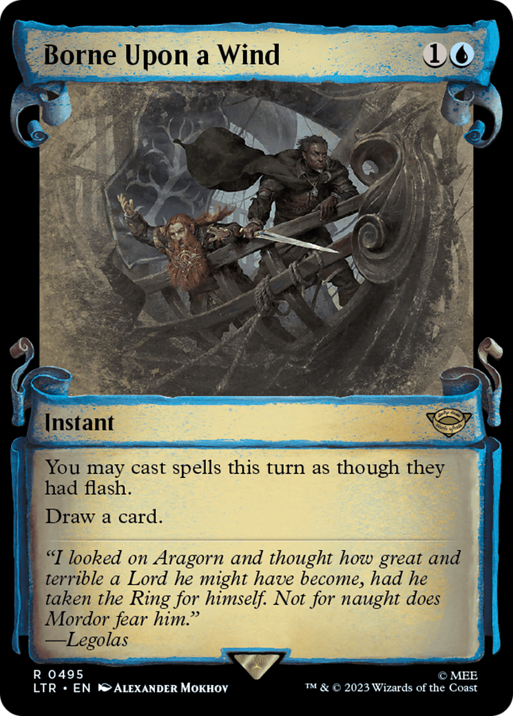 Borne Upon a Wind (Showcase Scrolls) (LTR-495) [The Lord of the Rings: Tales of Middle-earth] (Showcase) MTG Single Wizards of the Coast
