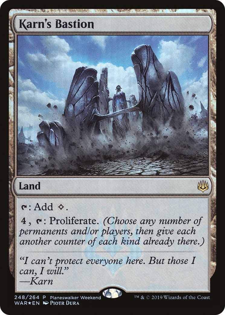 Karn's Bastion (PEP-248) [War of the Spark Promos] Foil MTG Single Wizards of the Coast