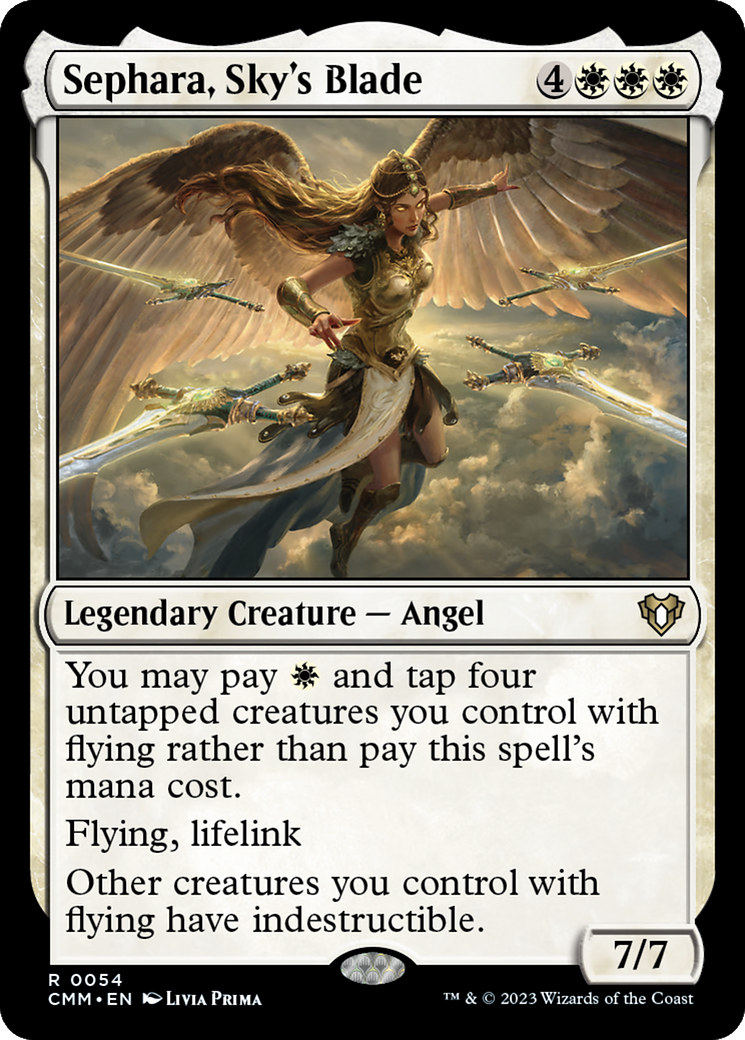 Sephara, Sky's Blade (CMM-054) [Commander Masters] Foil MTG Single Wizards of the Coast