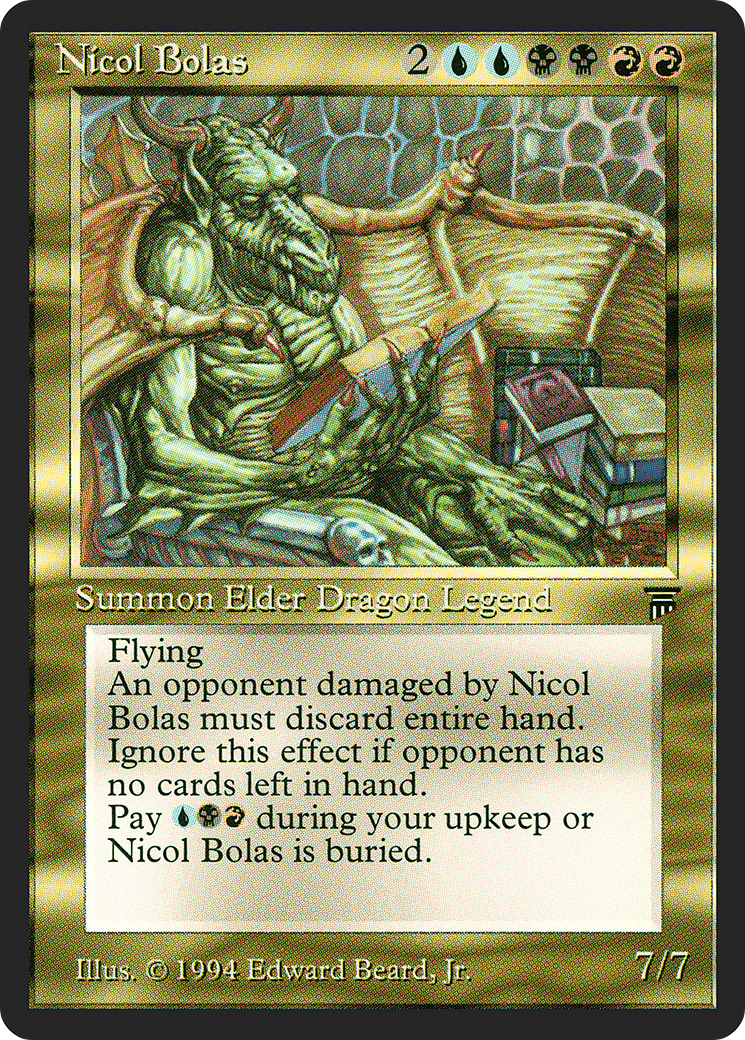 Nicol Bolas (LEG-246) [Oldschool] Legends MTG Single Wizards of the Coast