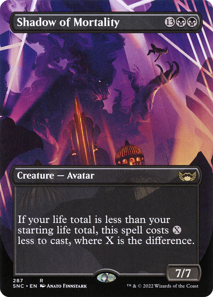 Shadow of Mortality (SNC-287) [Streets of New Capenna] (Borderless) Foil MTG Single Wizards of the Coast