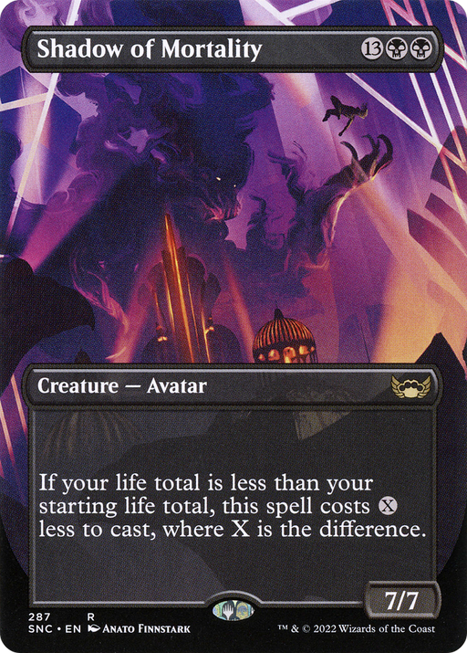 Shadow of Mortality (SNC-287) [Streets of New Capenna] (Borderless) MTG Single Wizards of the Coast