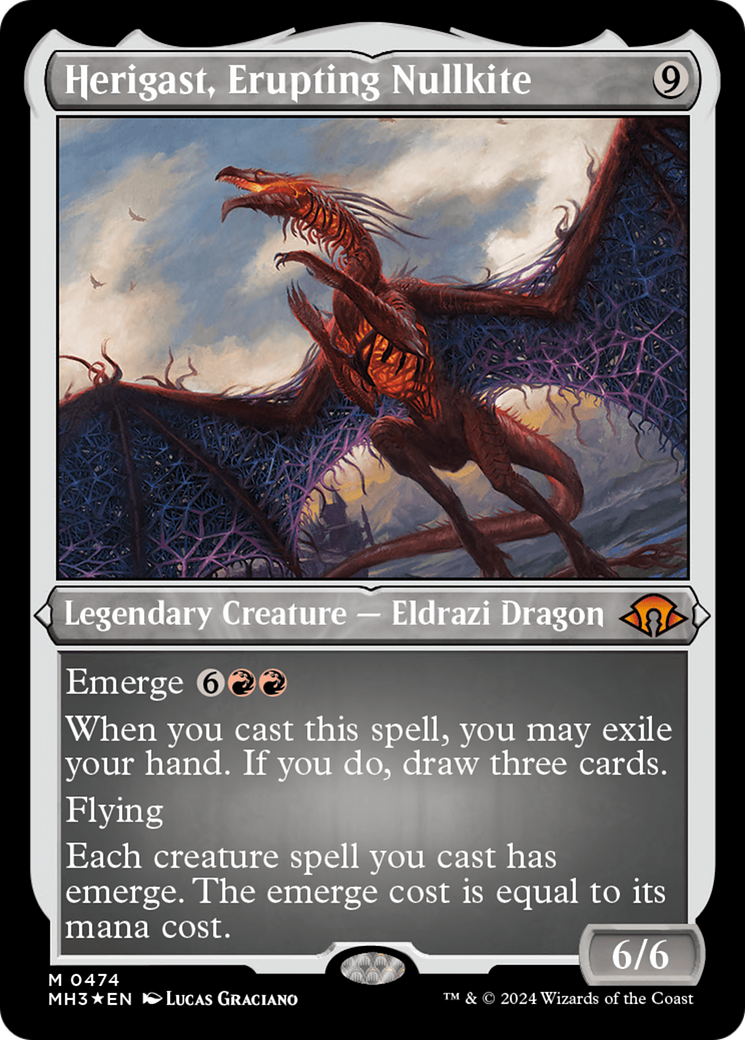 Herigast, Erupting Nullkite (Foil Etched) (MH3-474) [Modern Horizons 3] Foil MTG Single Wizards of the Coast