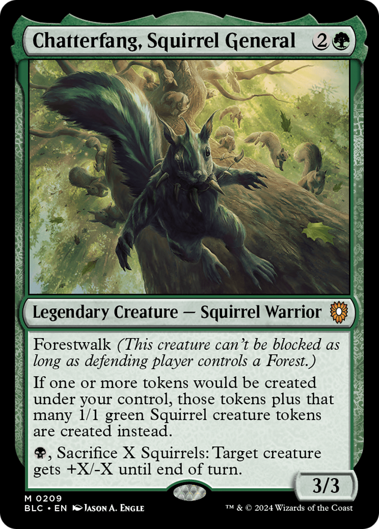 Chatterfang, Squirrel General (BLC-209) [Bloomburrow Commander] MTG Single Wizards of the Coast