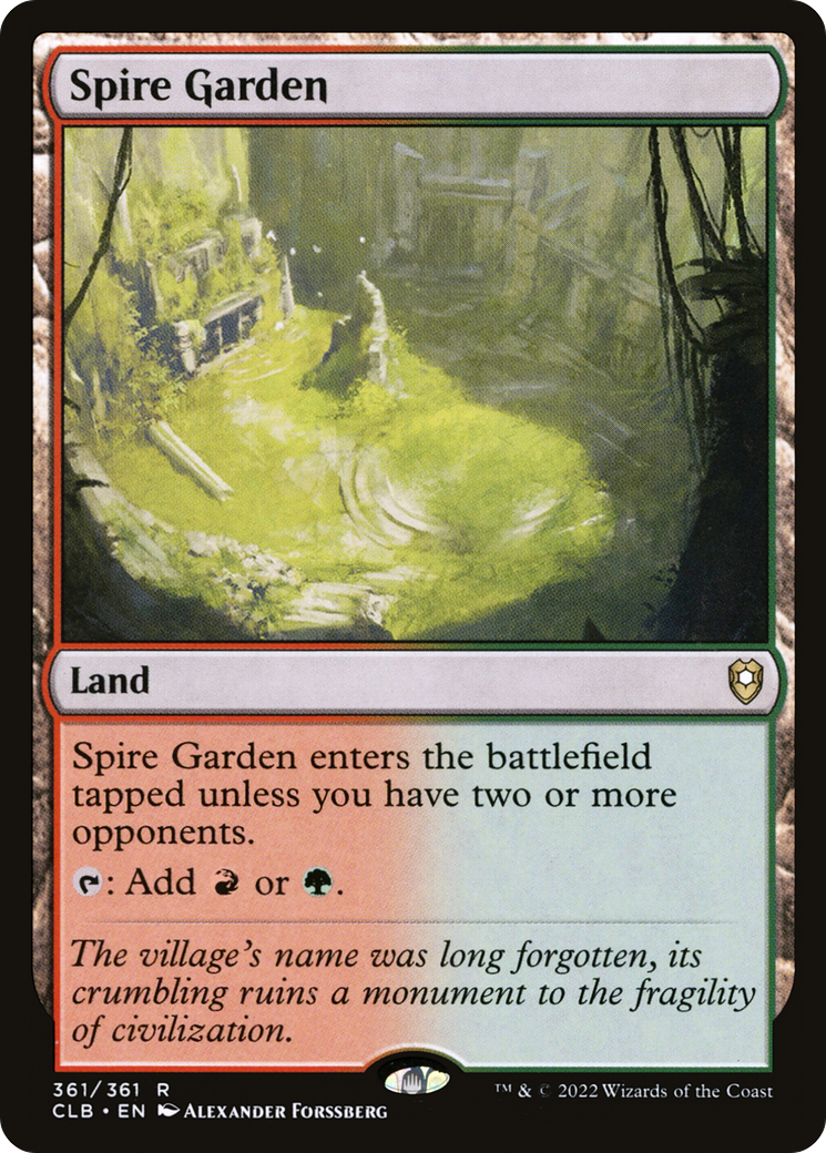 Spire Garden (CLB-361) [Commander Legends: Battle for Baldur's Gate] MTG Single Wizards of the Coast