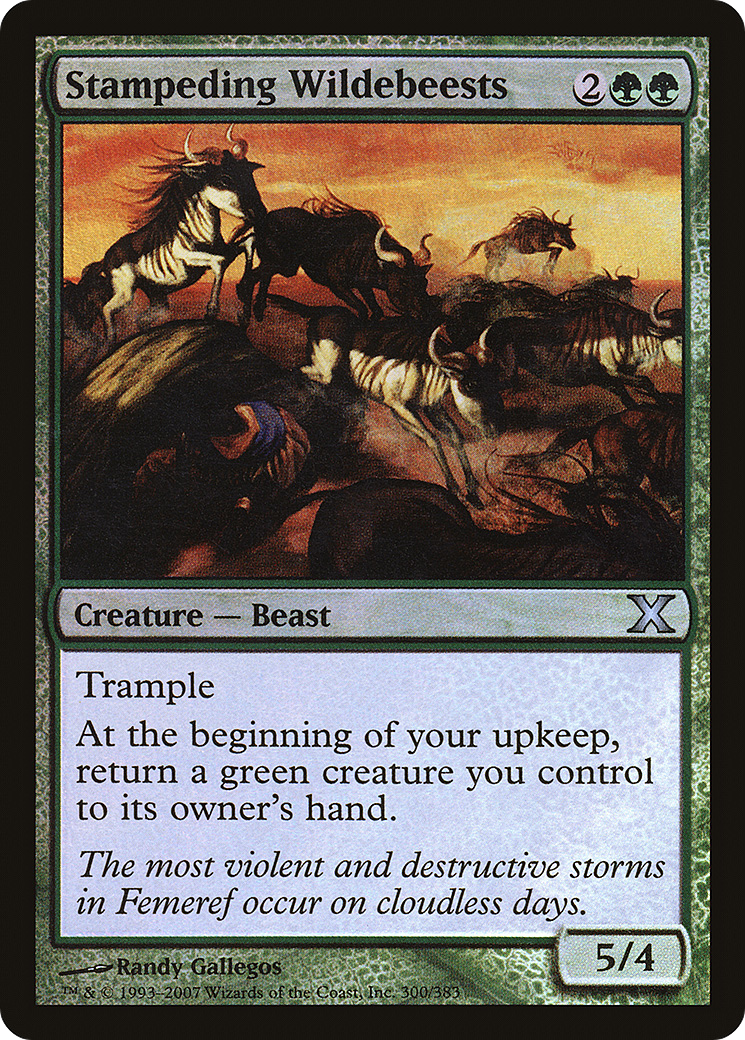 Stampeding Wildebeests (10E-300★) [Tenth Edition] Foil MTG Single Wizards of the Coast