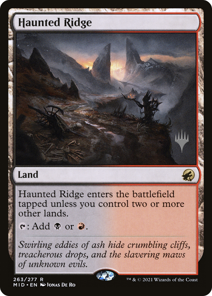 Haunted Ridge (PPMID-263) [Innistrad: Midnight Hunt Promos] Foil MTG Single Wizards of the Coast