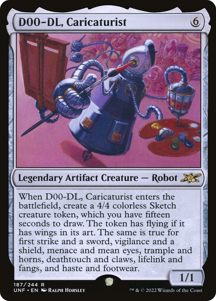 D00-DL, Caricaturist (UNF-187) [Unfinity] Foil MTG Single Wizards of the Coast