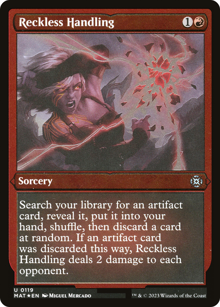 Reckless Handling (MAT-119) [March of the Machine: The Aftermath] Etched Foil MTG Single Wizards of the Coast