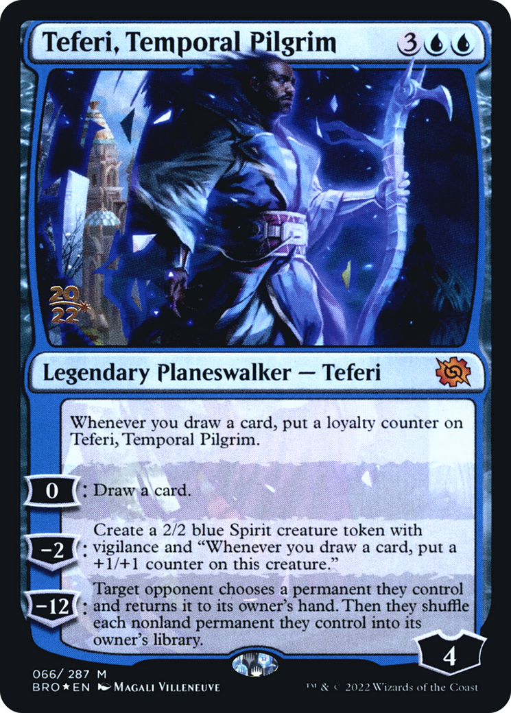 Teferi, Temporal Pilgrim (PRE-66S) [The Brothers' War Promos] Foil MTG Single Wizards of the Coast