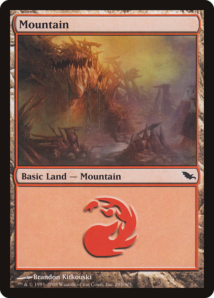 Mountain (SHM-295) [Shadowmoor] Foil MTG Single Wizards of the Coast
