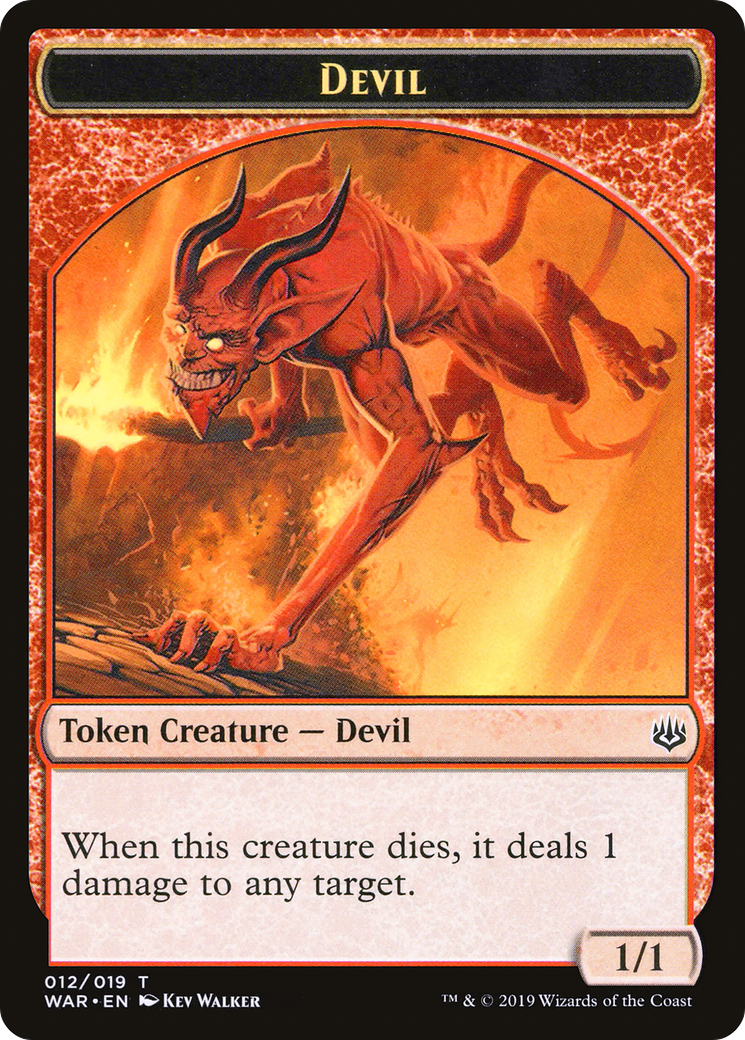 Devil Token (WAR-012) [Tokens] War of the Spark Tokens MTG Single Wizards of the Coast