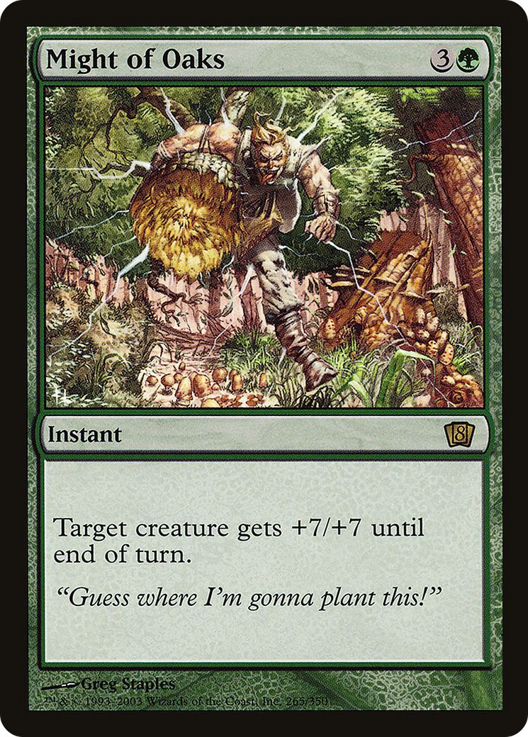 Might of Oaks (8ED-265) [8th Edition] Foil MTG Single Wizards of the Coast