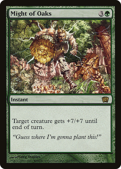 Might of Oaks (8ED-265) [8th Edition] Foil MTG Single Wizards of the Coast