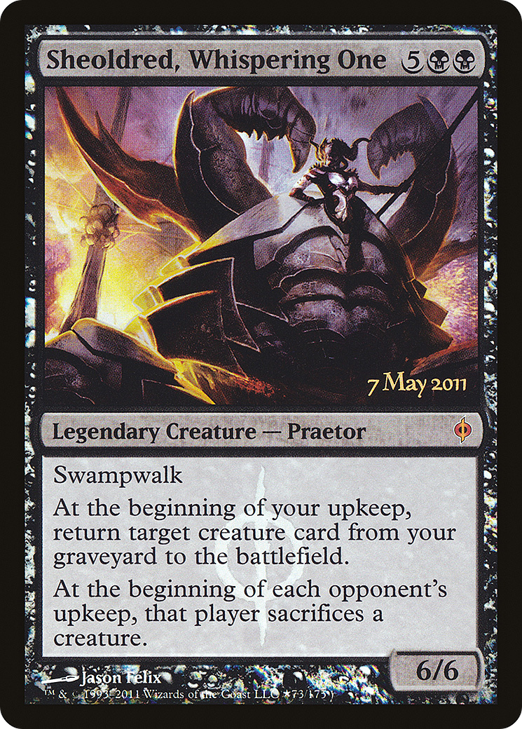 Sheoldred, Whispering One (PRE-073) [New Phyrexia Promos] Foil MTG Single Wizards of the Coast