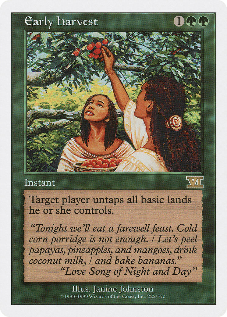Early Harvest (6ED-222) [Classic Sixth Edition] MTG Single Wizards of the Coast